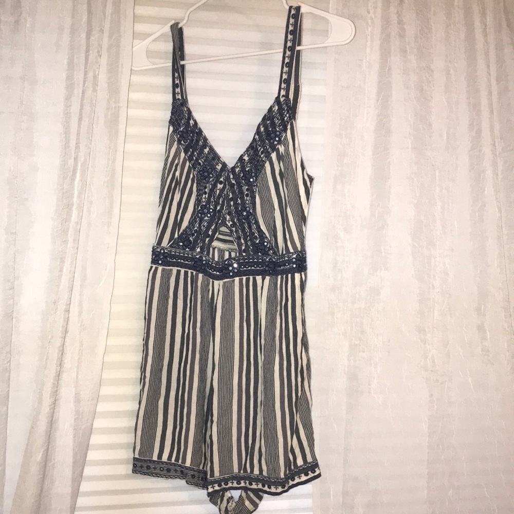 American Eagle Striped Romper